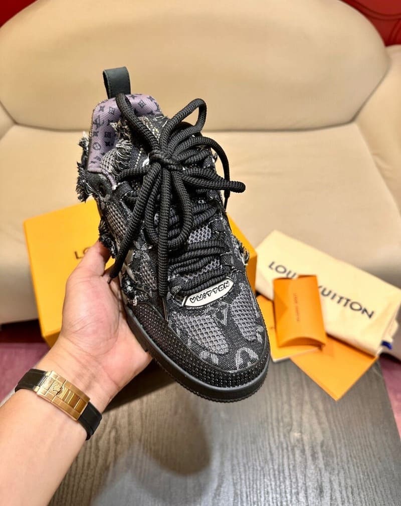 Tênis Louis Vuitton LV Skate Black Swarovski Monogram