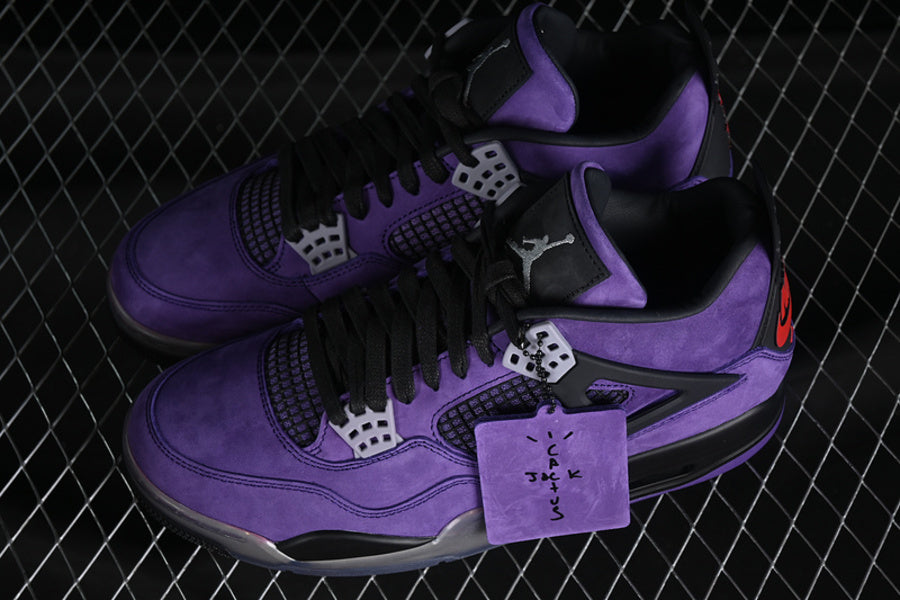 Tênis Air Jordan 4 x Travis Scott Purple Suede