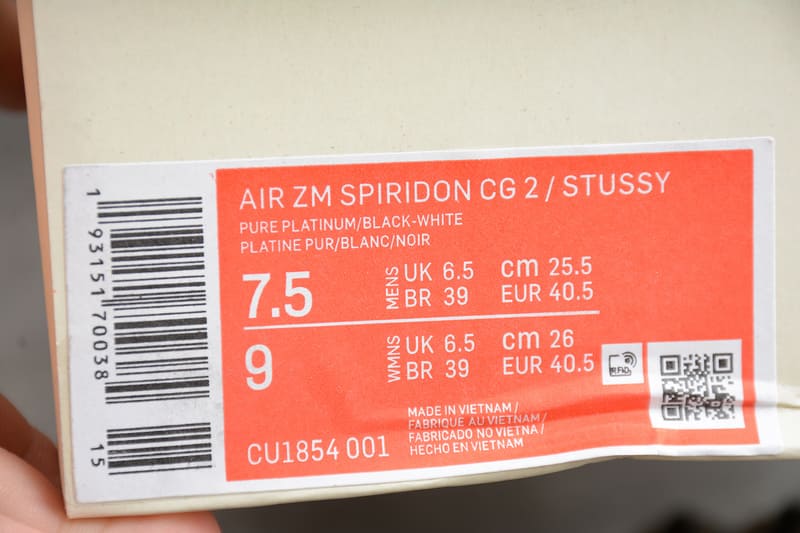 Tênis NIKE x STUSSY - Air Zoom Spiridon Cage 2 "Pure Platinum"