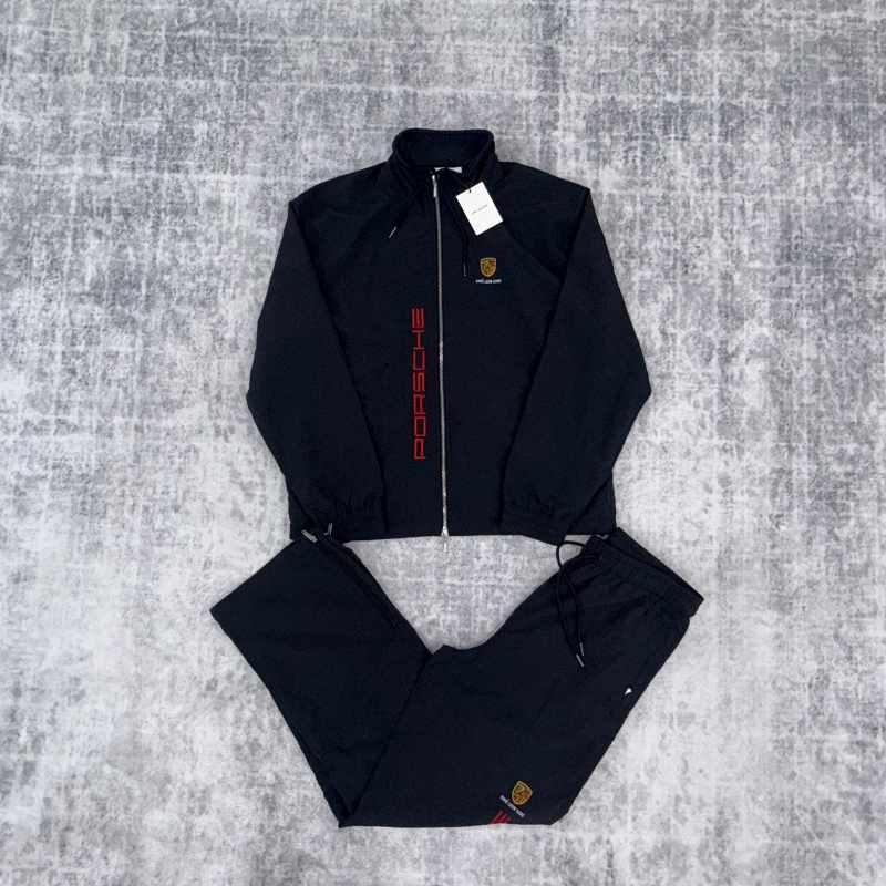 Conjunto Aimé Leon Dore x Porsche Nylon Track Black