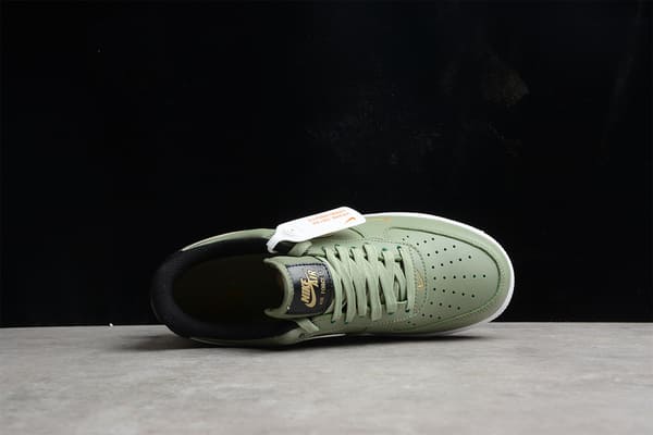 Tênis Nike Air Force 1 o Double Swoosh Olive Gold Black