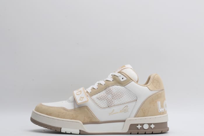Tênis Louis Vuitton Trainer Beige White