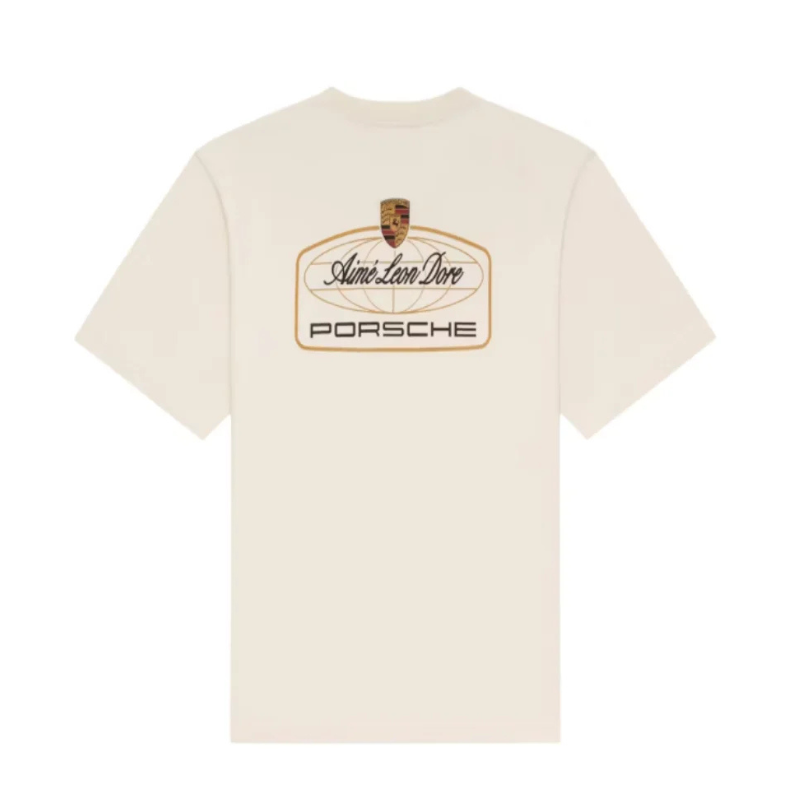 Camiseta Aimé Leon Dore x Porsche 993 Turbo Racing White Cream