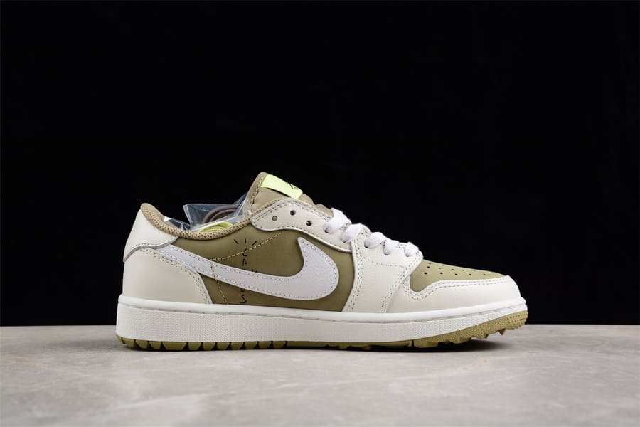 Tênis Air Jordan 1 x Travis Scott Low Golf Neutral Olive