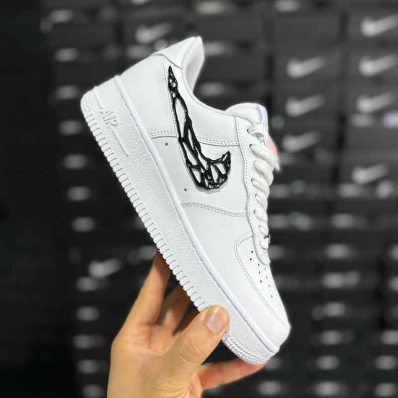 Tênis Nike Air Force 1 Liquid Metal Swoosh Black