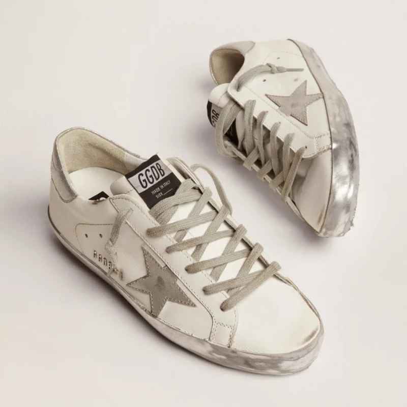 Tênis Golden Goose Super-Star White Silver