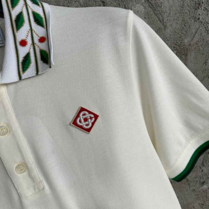 Camiseta Polo Casablanca Classic Laurel Branca