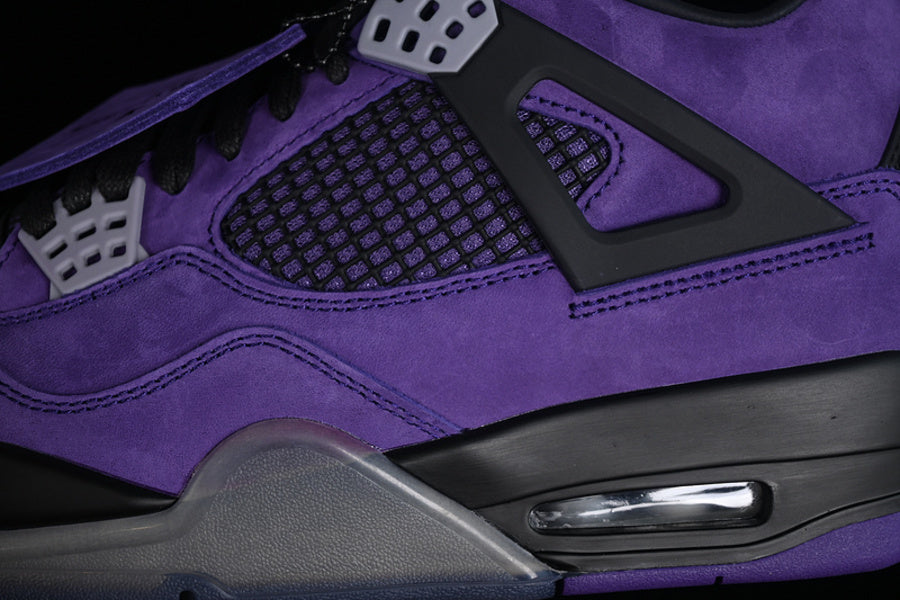 Tênis Air Jordan 4 x Travis Scott Purple Suede