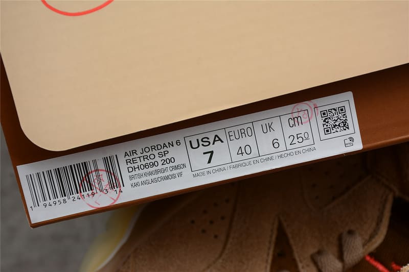 Tênis Air Jordan 6 Retro - Travis Scott "British Khaki"