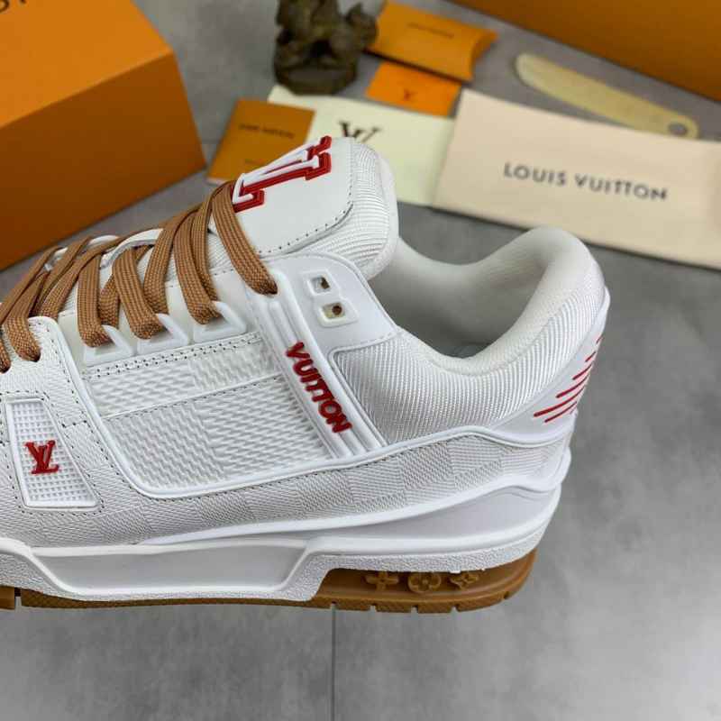 Tênis Louis Vuitton LV Trainer White Red