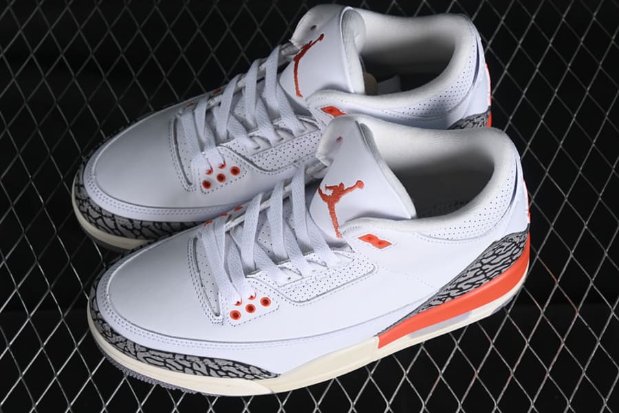 Tênis Air Jordan 3 White Georgia Peach