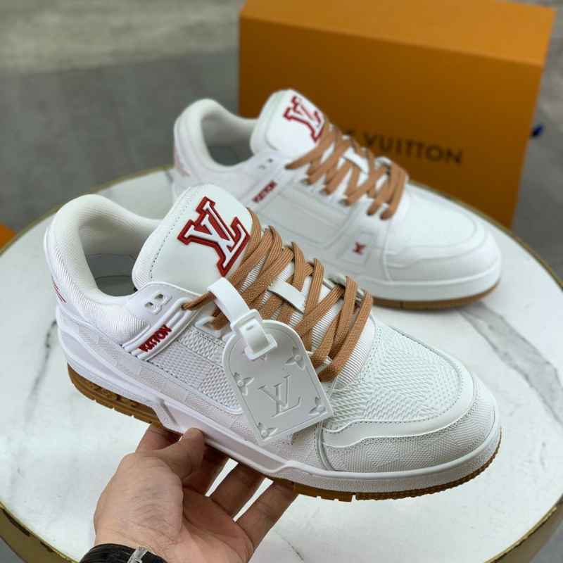 Tênis Louis Vuitton LV Trainer White Red