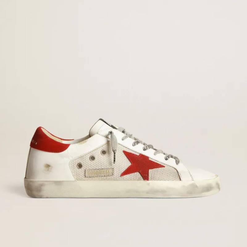 Tênis Golden Goose LTD Super-Star White Red Star