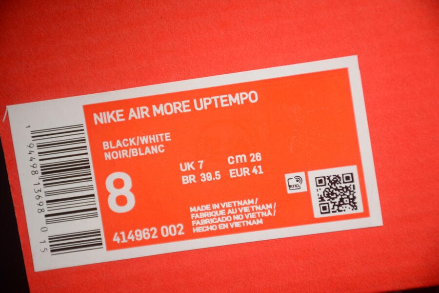 Tênis Nike Air More Uptempo Black White