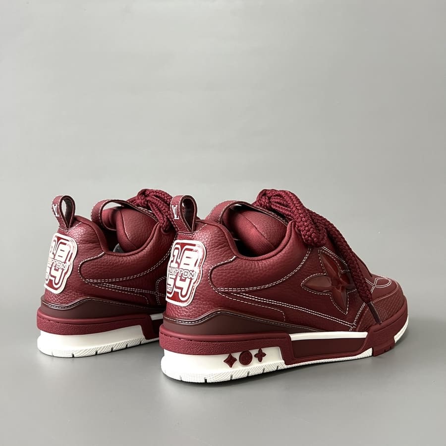 Tênis Louis Vuitton LV Skate Sneaker Bordeaux Red