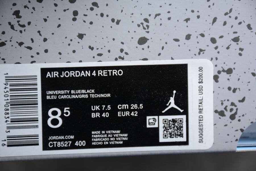 Tênis Air Jordan 4 University Blue