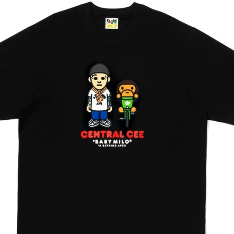 Camiseta BAPE x Syna by Central Cee Bax Milo Black