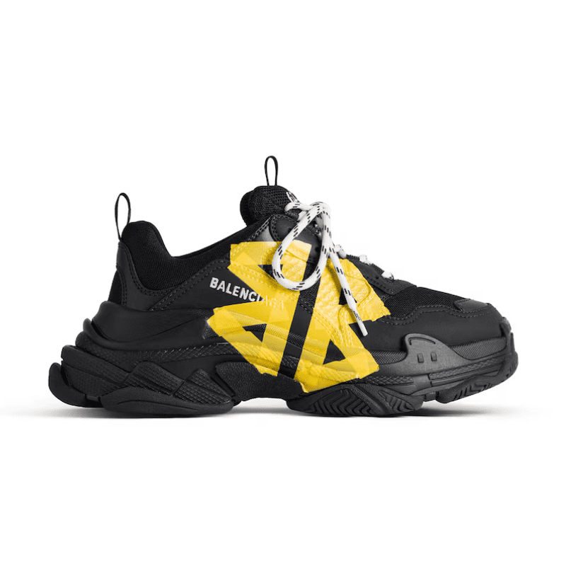 Tênis Balenciaga Triple S Tape Type Black