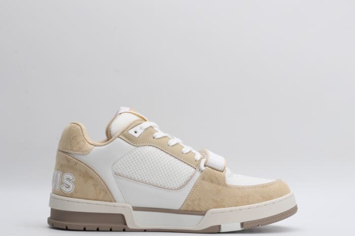 Tênis Louis Vuitton Trainer Beige White