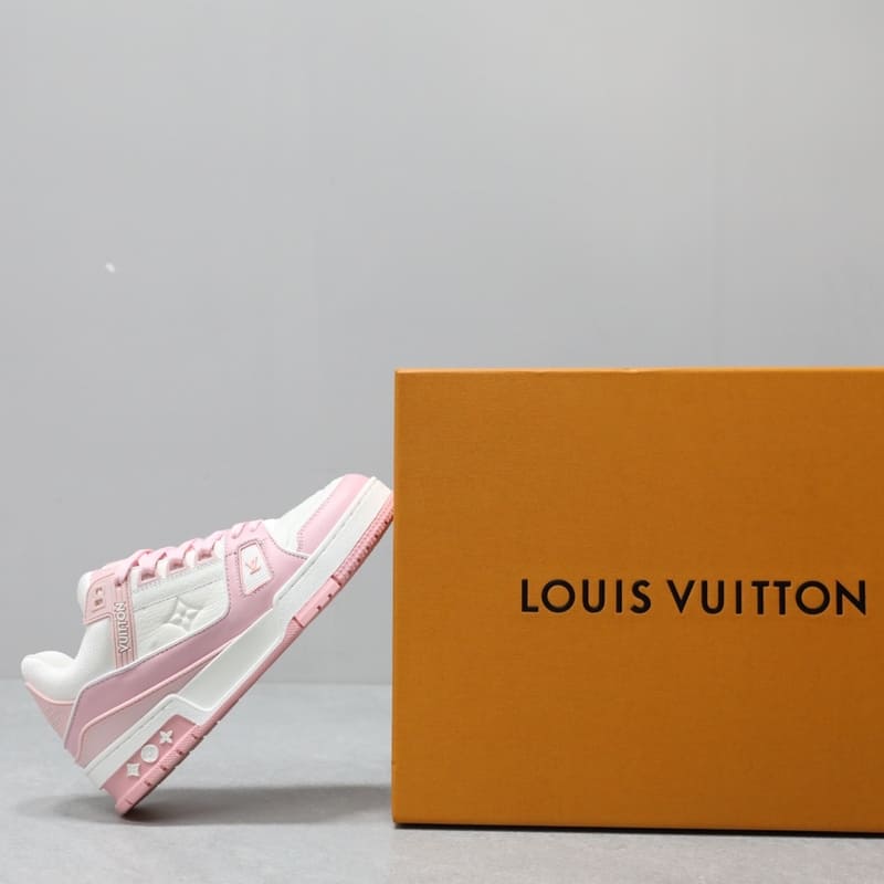 Tênis Louis Vuitton LV Trainer Rose Pink
