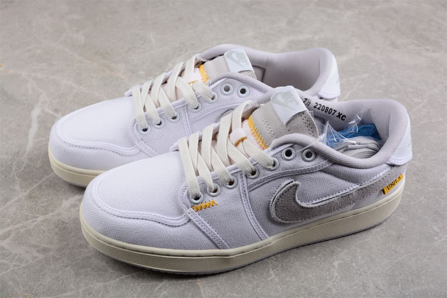 Tênis Jordan 1 Low x Union LA White Neutral Grey