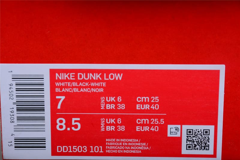 Tênis Nike Dunk SB Low Retro White Black
