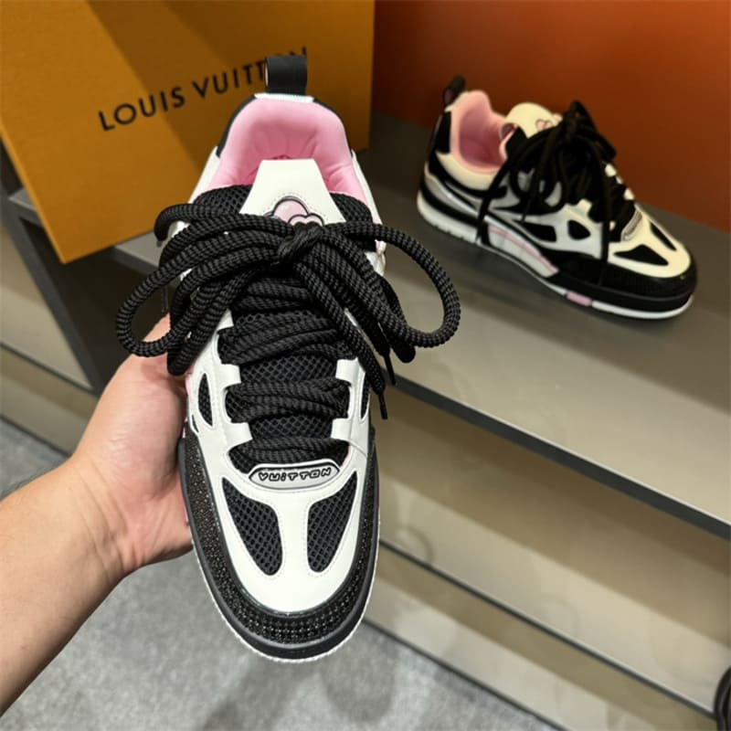 Tênis Louis Vuitton LV Skate Black Pink