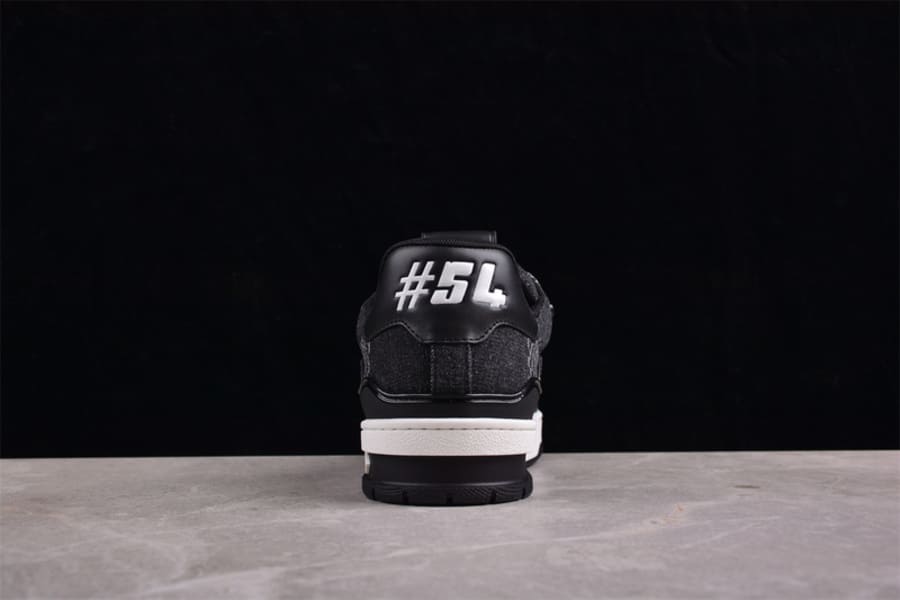 Tênis Louis Vuitton LV Trainer Black Damier 3D Denim