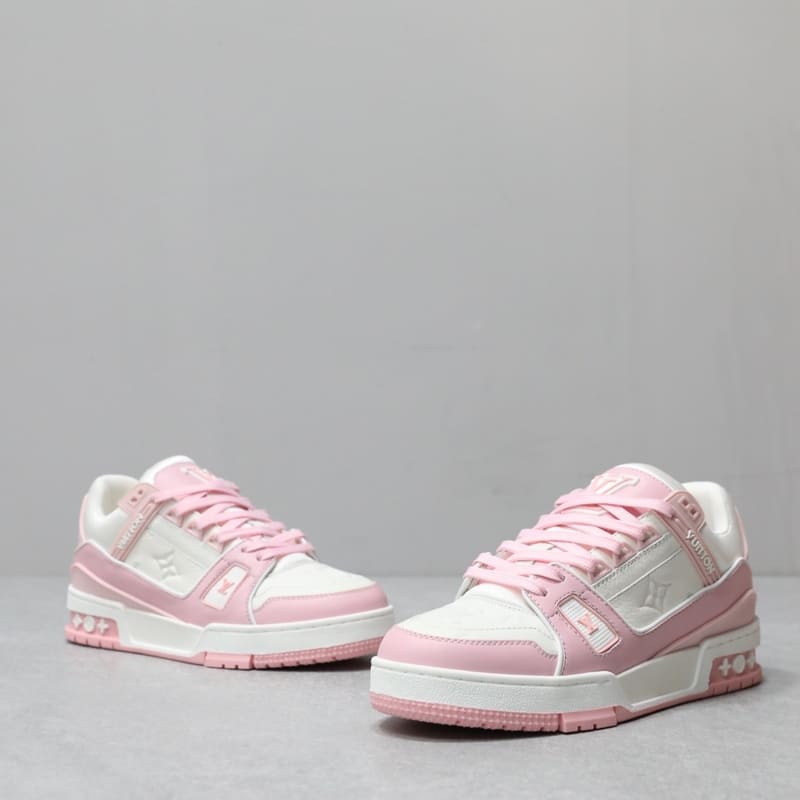 Tênis Louis Vuitton LV Trainer Rose Pink