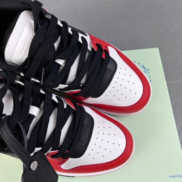 Tênis Off-White Out Of Office "OOO" Black White Red