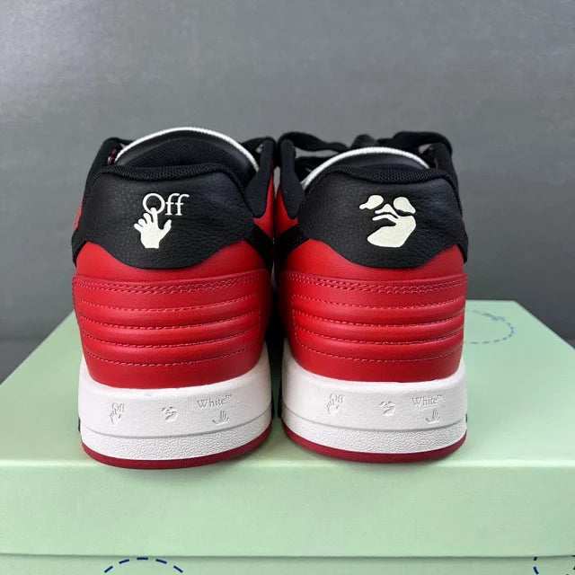 Tênis Off-White Out Of Office "OOO" Black White Red