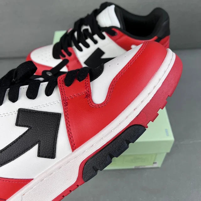 Tênis Off-White Out Of Office "OOO" Black White Red