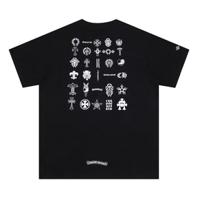 Camiseta Chrome Hearts Multi Logo Preta