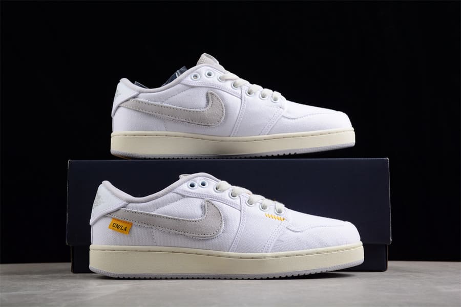 Tênis Jordan 1 Low x Union LA White Neutral Grey