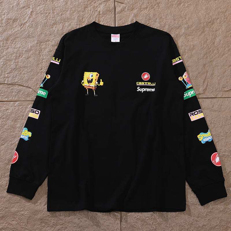 Camisa Supreme Castelli Racing x Bob Esponja Preta