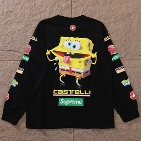 Camisa Supreme Castelli Racing x Bob Esponja Preta