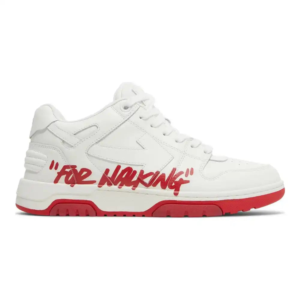 Tênis Off-White Out of Office Low For Walking White Red