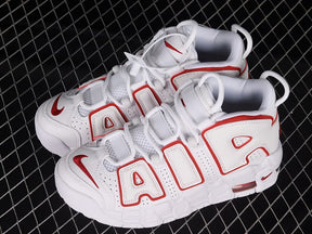Tênis Nike Air More Uptempo White Varsity Red Outline