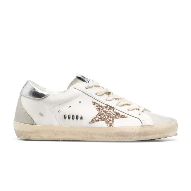 Tênis Golden Goose Super-Star White Star Golden