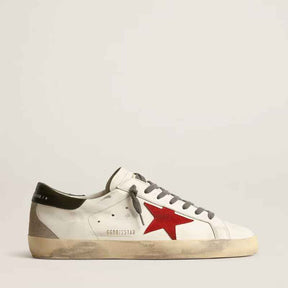 Tênis Golden Goose Super-Star White Red