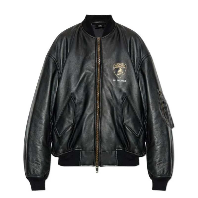 Jaqueta Balenciaga x Automobili Lamborghini Preta