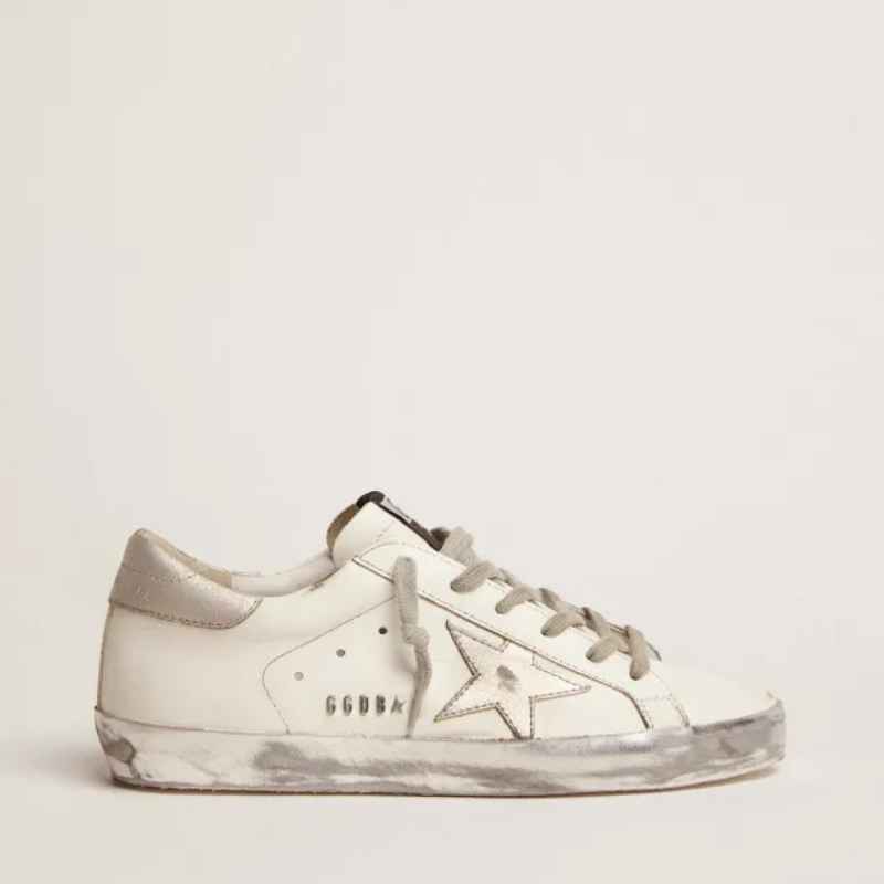 Tênis Golden Goose Super-Star White Silver