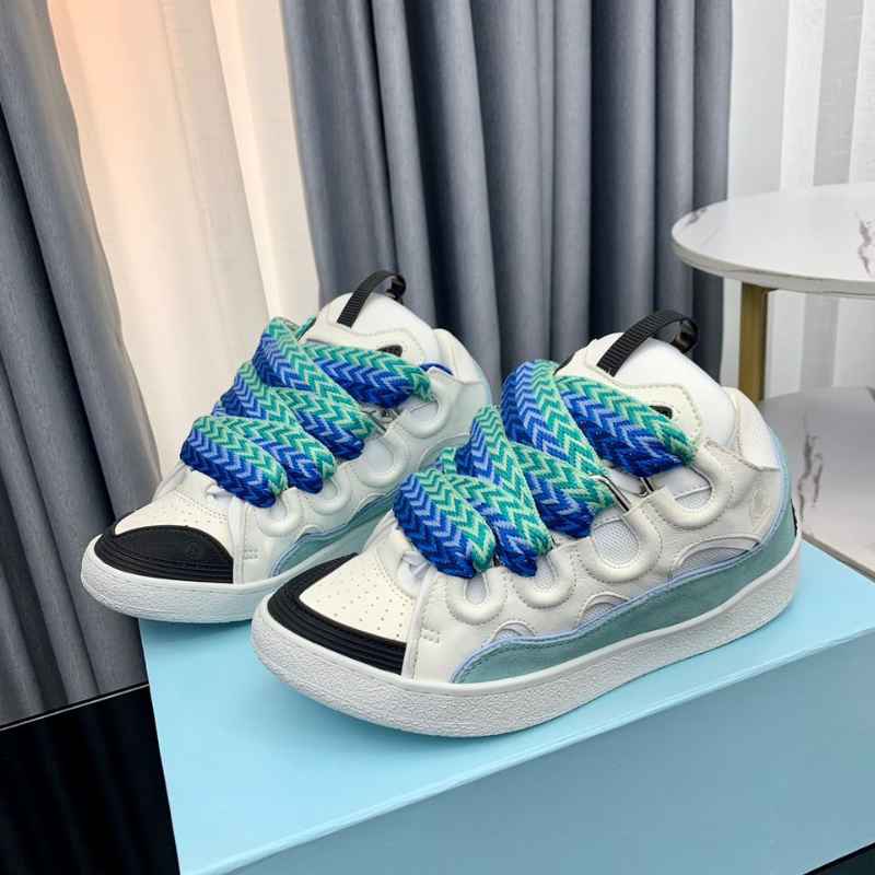 Tênis Lanvin Curb White Blue