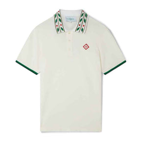 Camiseta Polo Casablanca Classic Laurel Branca