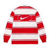 Camisa Nike x Supreme Stripe Rugby Vermelha/Branca