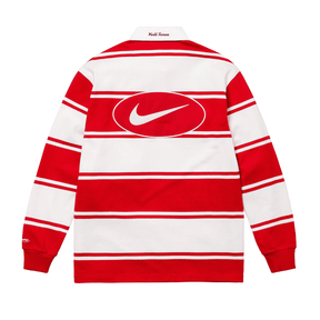 Camisa Nike x Supreme Stripe Rugby Vermelha/Branca