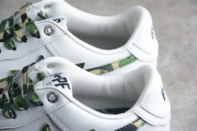 Tênis A Bathing Ape Bape Sta Low White ABC Camo Green