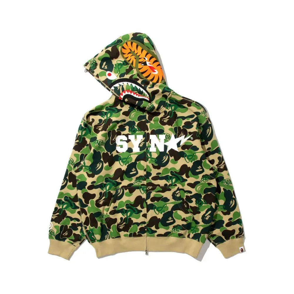 Conjunto BAPE x SYNA By Central Cee x Spotfy Shark Camo Green