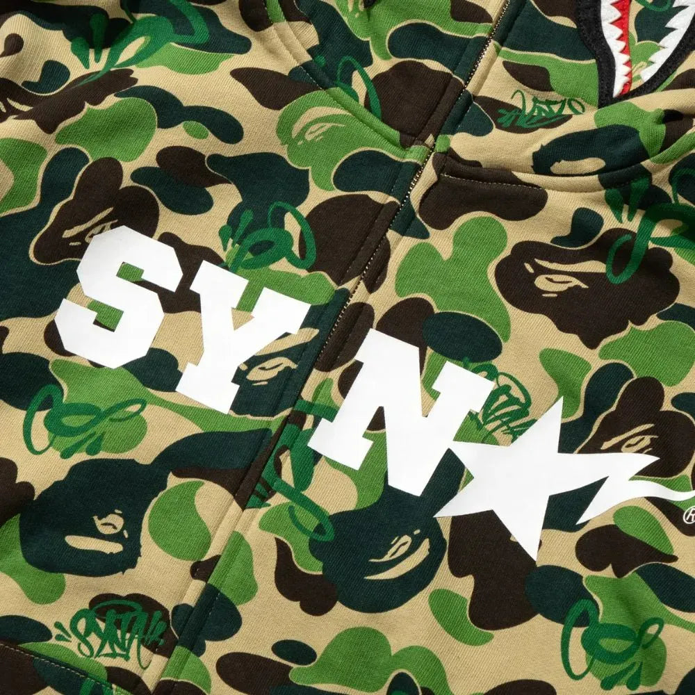 Conjunto BAPE x SYNA By Central Cee x Spotfy Shark Camo Green