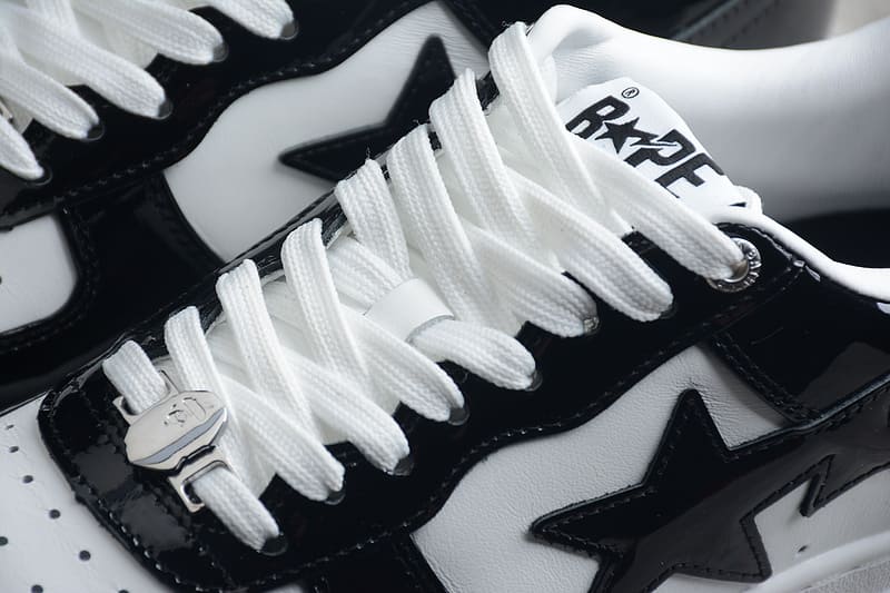 Tênis A Bathing Ape Bape Sta Low Black White